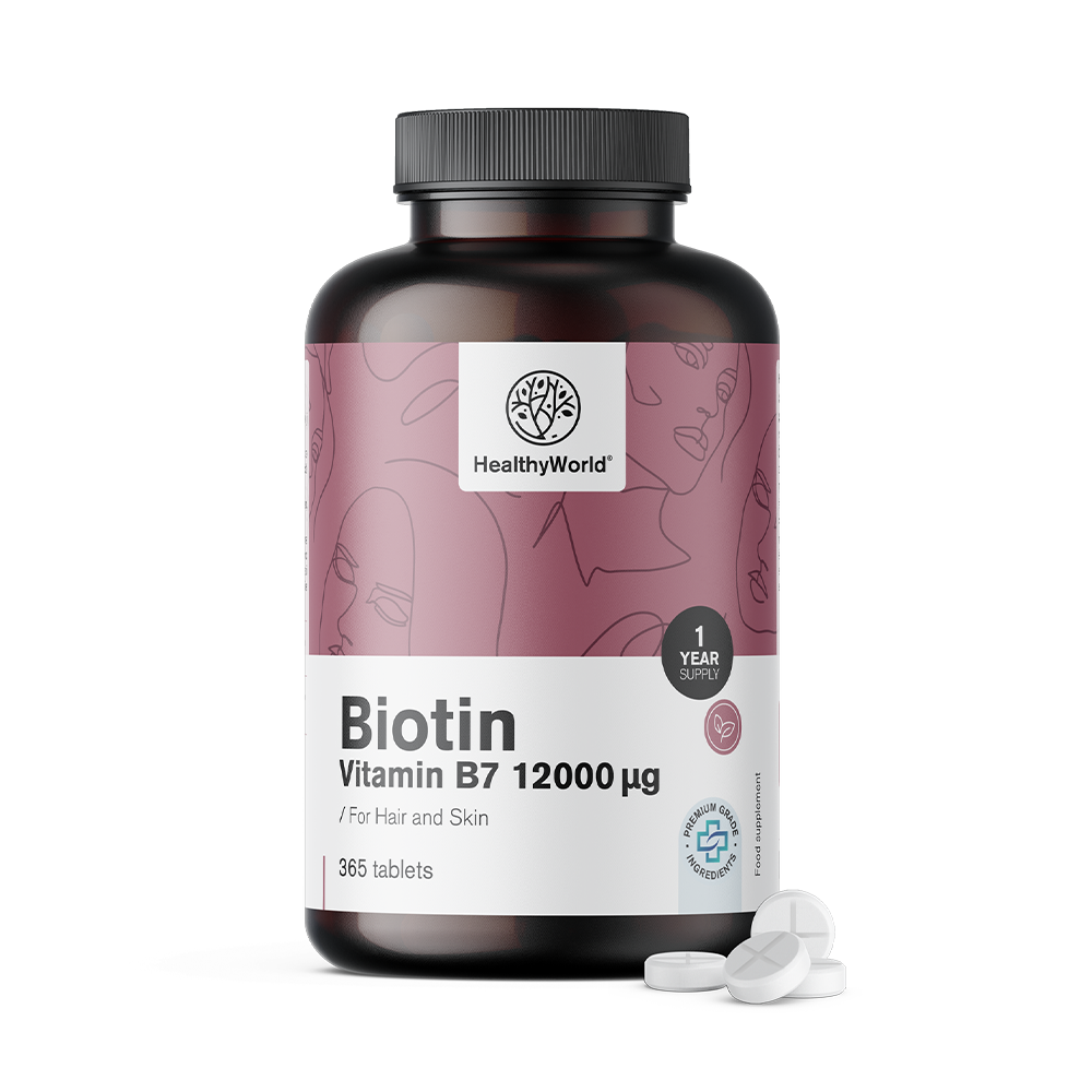 Biotin 12000 µg v tabletah 