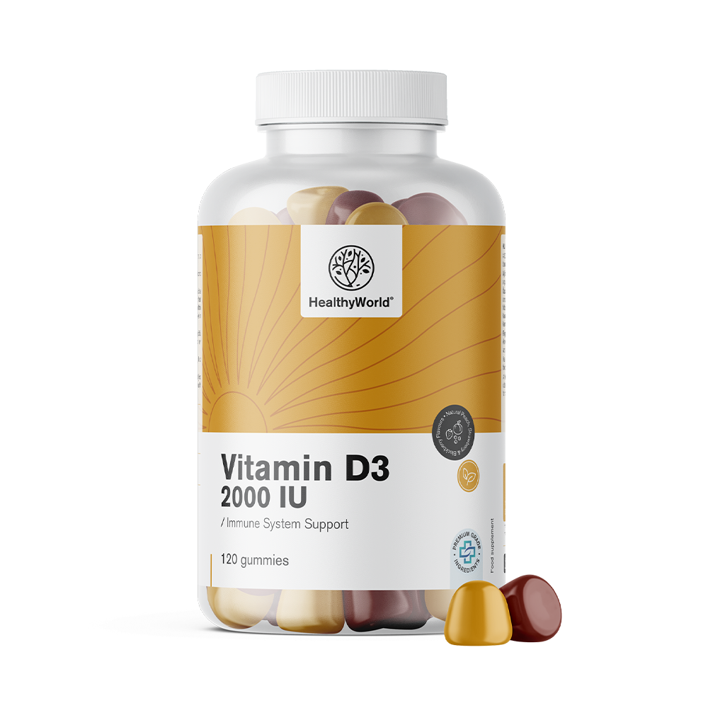 Vitamin D3 2000 i.e. v obliki gumijev