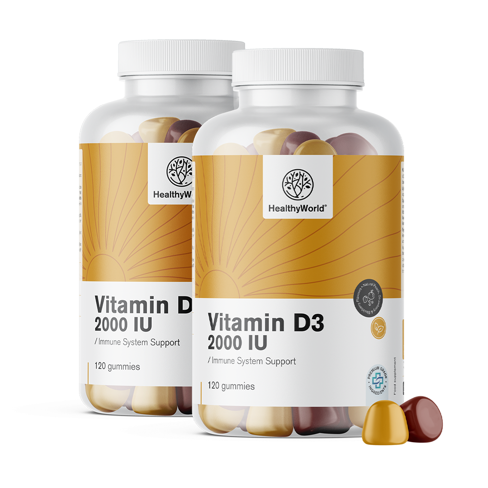 Vitamin D3 2000 i.e. v obliki gumijev