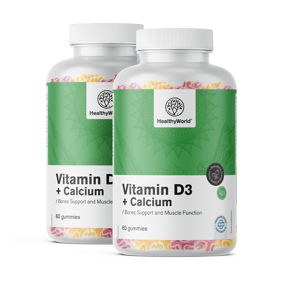 Vitamin D3 + Kalcij v gumi bonbonih